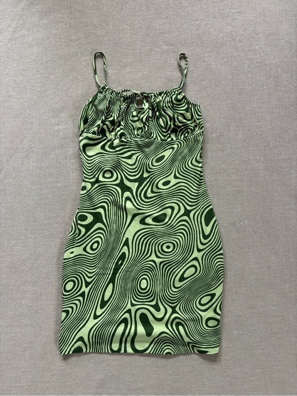 Coco and Shay green groovy bodycon dress.